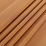 Caramel brown crêpe de chine fabric in pure silk | new tess