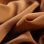 Caramel brown crêpe de chine fabric in pure silk | new tess