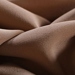 Honey brown crêpe de chine fabric in pure silk | new tess