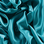 Tissu Couture Crêpe Satin Bleu hawaii en Soie