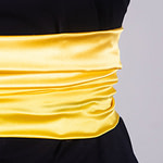 Sun yellow crêpe back satin fabric in pure silk | new tess