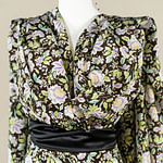 Tessuto Crepe Fiori Etnici ST000670 per Abbigliamento