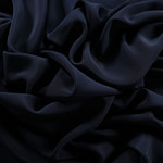 Navy blue cady fabric in pure silk | new tess