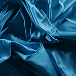 Turquoise blue pure silk duchesse fabric | new tess