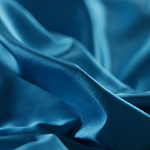 Turquoise blue pure silk duchesse fabric | new tess