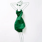 Emerald green crepe back satin apparel fabric | new tess