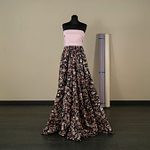 Floral cotton fil coupé fabric for dressmaking and fashion | new tess