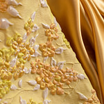 Floral jacquard and silk duchesse | new tess