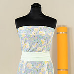 Tessuto Crepe Fiori Etnici ST000672 per Abbigliamento