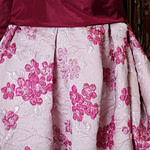Fuchsia floral jacquard fabric | new tess