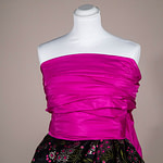 Fuchsia silk taffeta fabric for couture | new tess