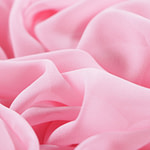 Tissu Couture Georgette Rose bébé en Soie