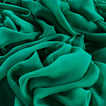 Bright green georgette silk fabric | new tess
