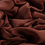 Walnut brown georgette silk fabric | new tess