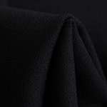 Black stretch wool fabric | new tess
