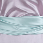 Water blue crêpe back satin fabric in pure silk | new tess