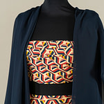 Blue silk georgette fabric | new tess