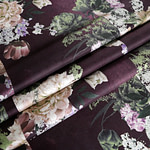 Tessuto Twill Peonie ST000788 per Abbigliamento