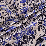 Flowers Print, Velvet Apparel Fabric ST000897