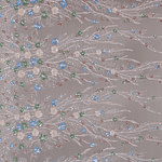 Tessuto Tulle Ricamo Ramage con Fiori TC001396 per Abbigliamento