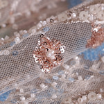 Tessuto Tulle Ricamo Ramage con Fiori TC001396 per Abbigliamento