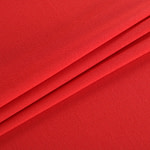 Red organic wool crêpe fabric for dressmaking