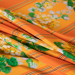 Flowers, Stripes Print Apparel Fabric ST000357