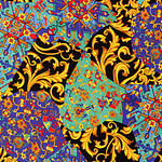 Patchwork Print Apparel Fabric ST000543