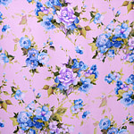 Tessuto Twill Rose Bouquet ST000655 per Abbigliamento