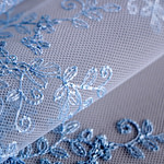 Tessuto Tulle Ricamato Fiori Piccoli TC001088 per Abbigliamento