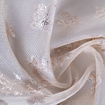 Tessuto Organza Fiore Coupè UN001227 per Abbigliamento