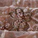 Tissu Couture Fleurs Dentelle et Broderie UN001242