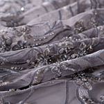 Tissu Couture Fleurs Dentelle et Broderie UN001243