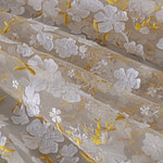 Tessuto Tulle Ricamato Fiore UN001275 per Abbigliamento