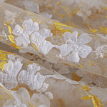 Tessuto Tulle Ricamato Fiore UN001275 per Abbigliamento