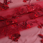Tissu Couture Fleurs Dentelle et Broderie UN001338