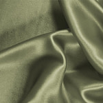 Tessuto Crepe Satin Oliva per Abbigliamento