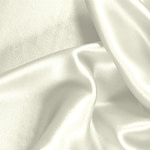 Ivory White Silk Crêpe Satin Apparel Fabric