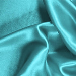 Wave Blue Silk Crêpe Satin Apparel Fabric