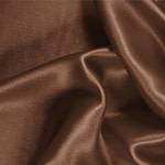 Walnut Brown Silk Crêpe Satin Apparel Fabric