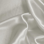 Steel Silver Silk Crêpe Satin Apparel Fabric