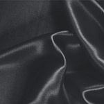 Anthracite Gray Silk Crêpe Satin Apparel Fabric
