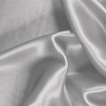 Tissu Couture Satin stretch Argent perlé en Soie, Stretch
