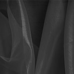 Black silk organza fabric for dress - new tess