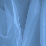 Capri blue pure silk organza fabric for dressmaking | new tess