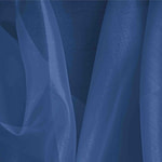 Tissu Couture Organza Bleu saphir en Soie