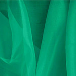Emerald Green Silk Organza Apparel Fabric