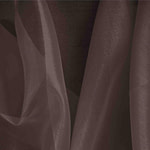 Coffee Brown Silk Organza Apparel Fabric