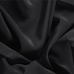 Tissu crêpe de chine noir en soie pour vêtements