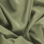 Olive Green Silk Crêpe de Chine Apparel Fabric